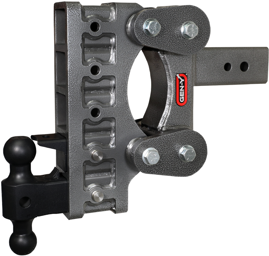 GEN-Y Hitch The BOSS TORSION-FLEX 3" Shank 9" Drop 2.4K TW 21K Hitch & GH-061 Dual-Ball & GH-062 Pintle Lock