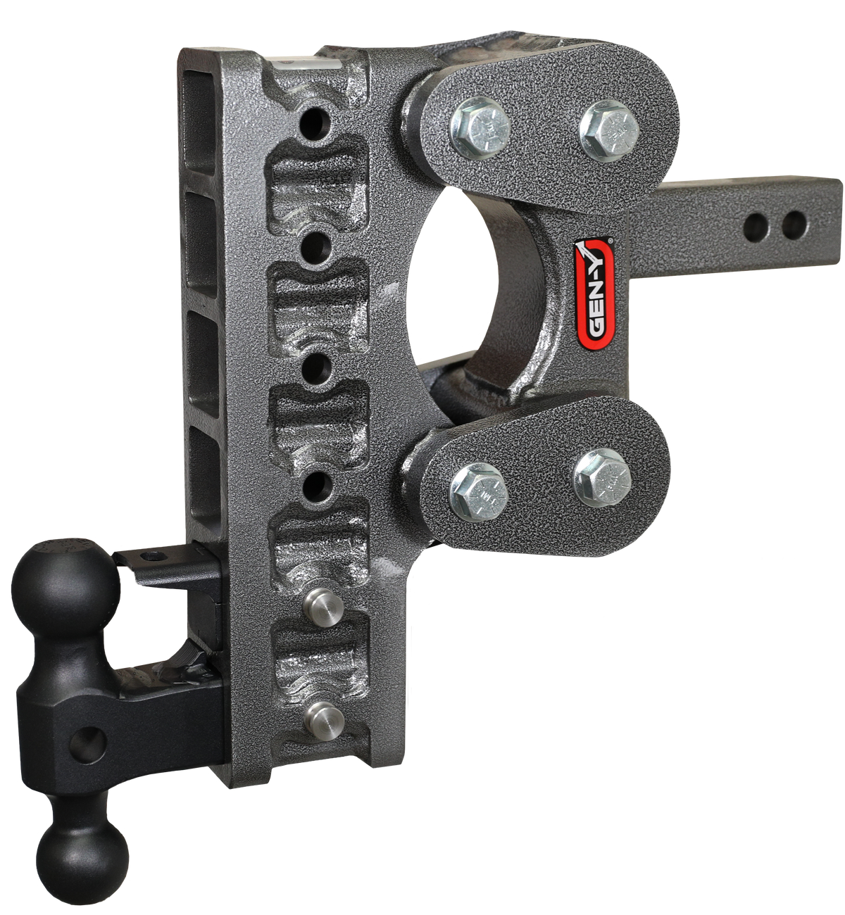 GEN-Y Hitch The BOSS TORSION-FLEX 3" Shank 12" Drop 2.4K TW 21K Hitch & GH-061 Dual-Ball & GH-062 Pintle Lock