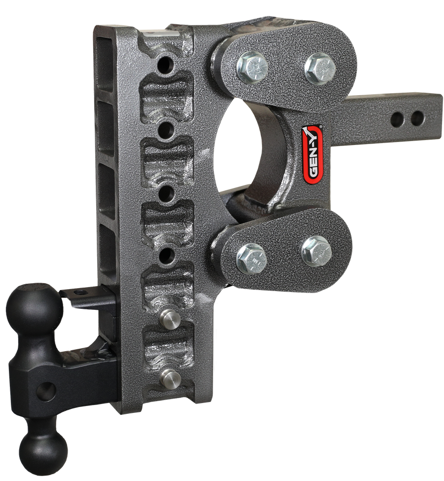 GEN-Y Hitch The BOSS TORSION-FLEX 3" Shank 12" Drop 2.4K TW 21K Hitch & GH-061 Dual-Ball & GH-062 Pintle Lock