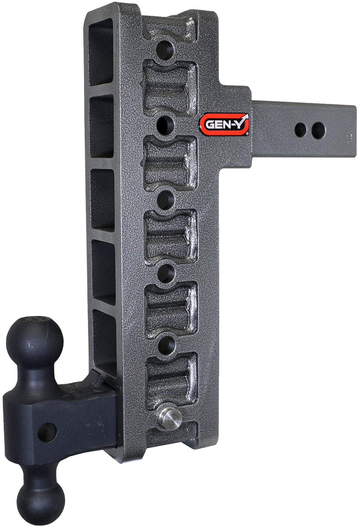 GEN-Y Hitch MEGA-DUTY 2.5" Offset Shank 3" Rise, 12" Drop 3.5K TW 32K Hitch & GH-0161 Dual-Ball