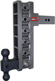 GEN-Y Hitch MEGA-DUTY 2.5" Offset Shank 3" Rise, 12" Drop 3.5K TW 32K Hitch & GH-0161 Dual-Ball