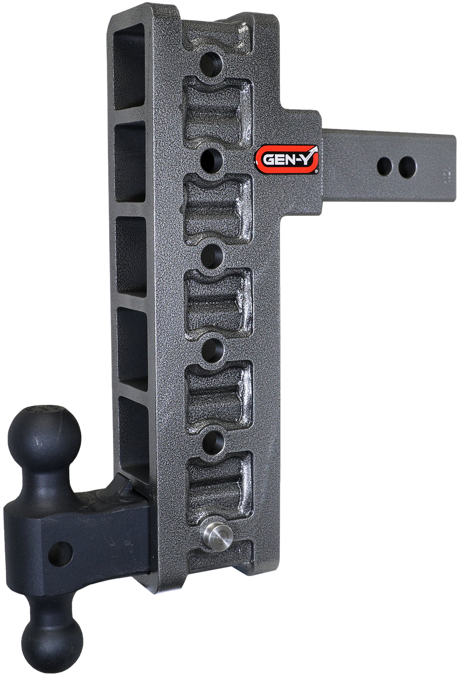 GEN-Y Hitch MEGA-DUTY 2.5" Offset Shank 3" Rise, 12" Drop 3.5K TW 32K Hitch & GH-0161 Dual-Ball