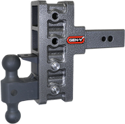 GEN-Y Hitch MEGA-DUTY 2.5" Offset Shank 3" Rise, 6" Drop 3.5K TW 32K Hitch & GH-0161 Dual-Ball & GH-0162 Pintle Lock