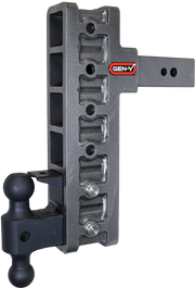 GEN-Y Hitch MEGA-DUTY 2.5" Offset Shank 3" Rise, 12" Drop 3.5K TW 32K Hitch & GH-0161 Dual-Ball & GH-0162 Pintle Lock