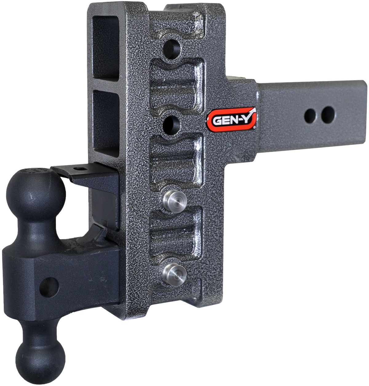 GEN-Y Hitch MEGA-DUTY 3" Offset Shank 3" Rise, 6" Drop 3.5K TW 32K Hitch & GH-0161 Dual-Ball & GH-0162 Pintle Lock