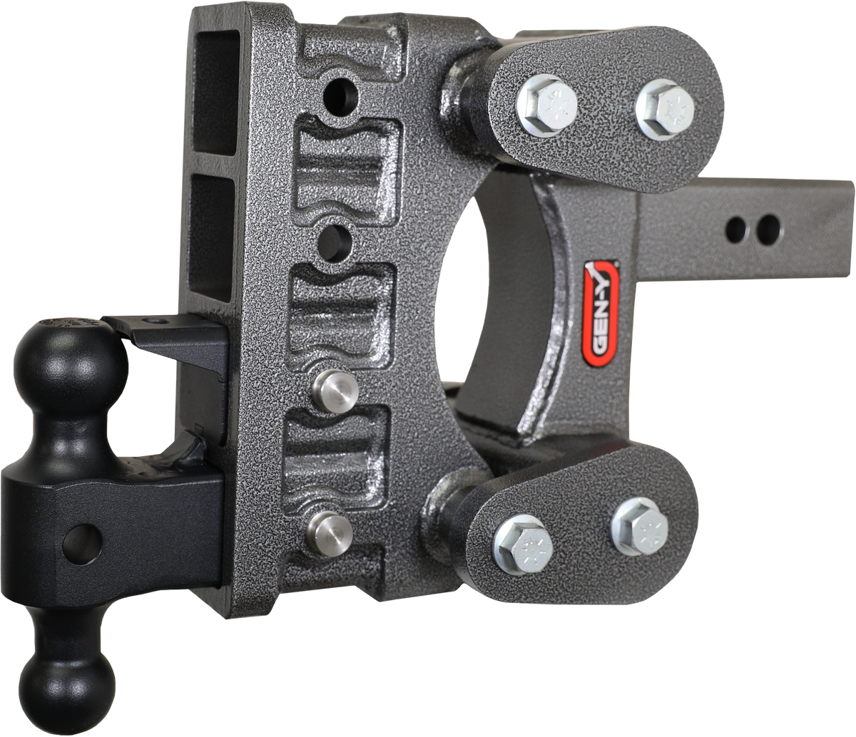 GEN-Y Hitch The BOSS TORSION-FLEX 2.5" Shank 6" Drop 3.5K TW 32K Hitch & GH-0161 Dual-Ball & GH-0162 Pintle Lock