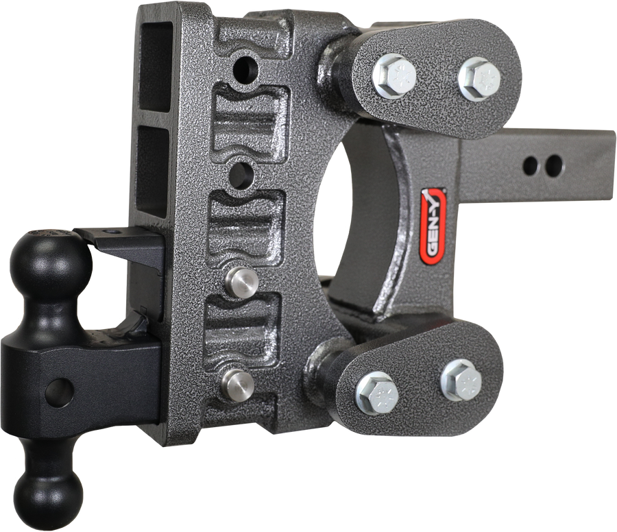 GEN-Y Hitch The BOSS TORSION-FLEX 2.5" Shank 6" Drop 3.5K TW 32K Hitch & GH-0161 Dual-Ball & GH-0162 Pintle Lock