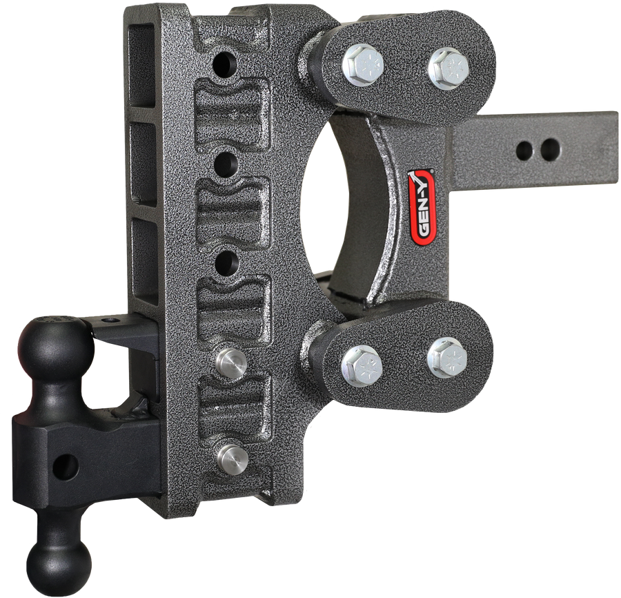 GEN-Y Hitch The BOSS TORSION-FLEX 2.5" Shank 9" Drop 3.5K TW 32K Hitch & GH-0161 Dual-Ball & GH-0162 Pintle Lock