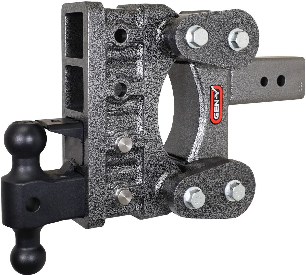 GEN-Y Hitch The BOSS TORSION-FLEX 3" Shank 6" Drop 3.5K TW 32K Hitch & GH-0161 Dual-Ball & GH-0162 Pintle Lock