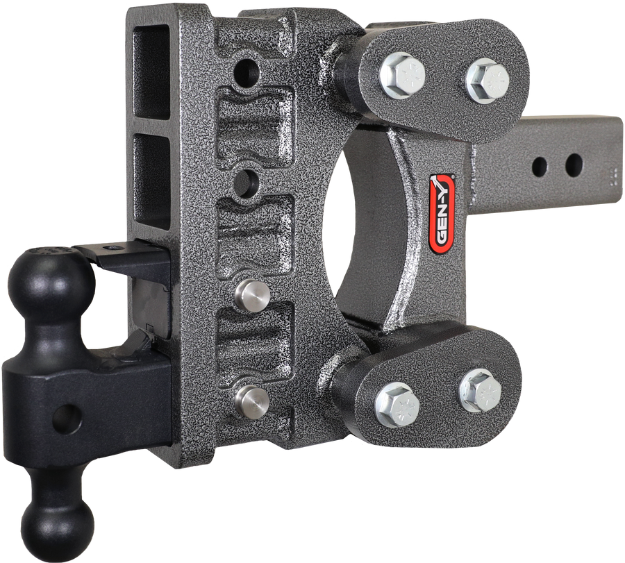 GEN-Y Hitch The BOSS TORSION-FLEX 3" Shank 6" Drop 3.5K TW 32K Hitch & GH-0161 Dual-Ball & GH-0162 Pintle Lock