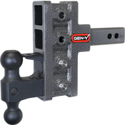 GEN-Y Hitch MEGA-DUTY 2" Offset Shank 2.5 Rise, 5" Drop 2K TW 16K Hitch & GH-051 Dual-Ball & GH-032 Pintle Lock