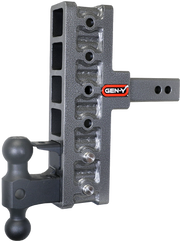 GEN-Y Hitch MEGA-DUTY 2" Offset Shank 5" Rise, 7.5" Drop 2K TW 16K Hitch & GH-051 Dual-Ball & GH-032 Pintle Lock