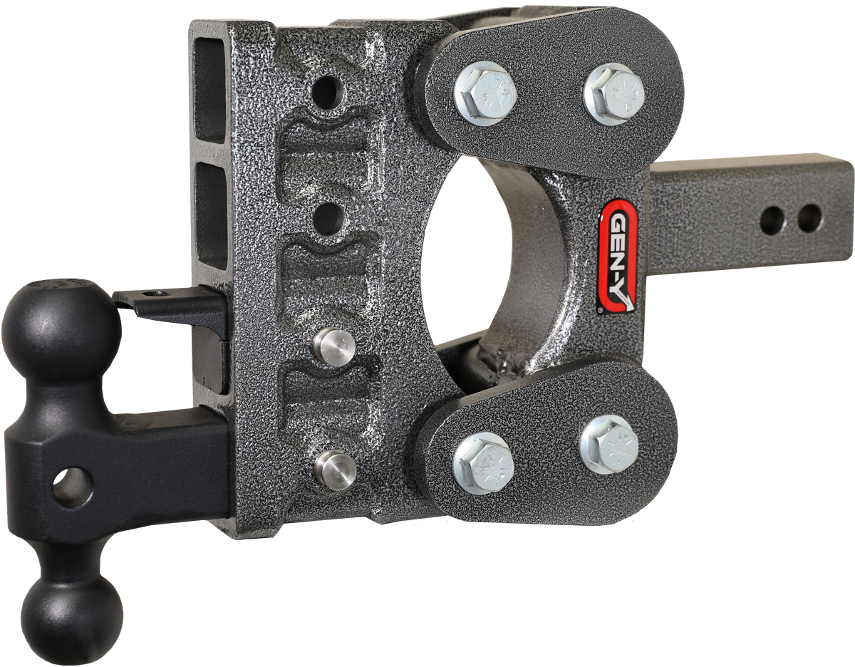 GEN-Y Hitch The BOSS TORSION-FLEX 2.5" Shank 5" Drop 1.1K TW 10K Hitch & GH-031 Dual-Ball & GH-032 Pintle Lock