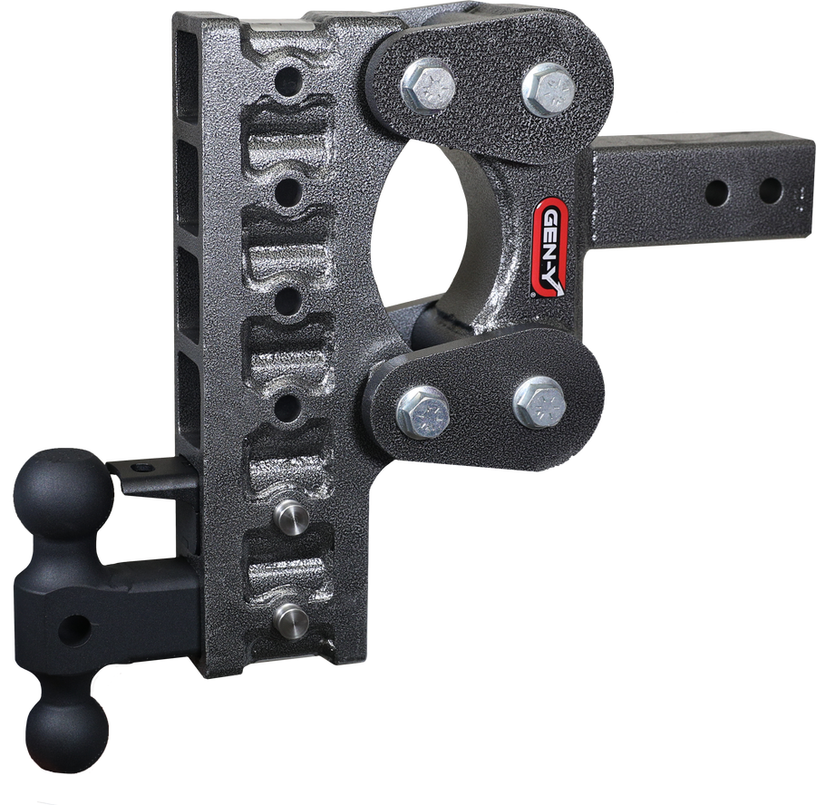 GEN-Y Hitch The BOSS TORSION-FLEX 2.5" Shank 10" Drop 1.1K TW 10K Hitch & GH-031 Dual-Ball & GH-032 Pintle Lock