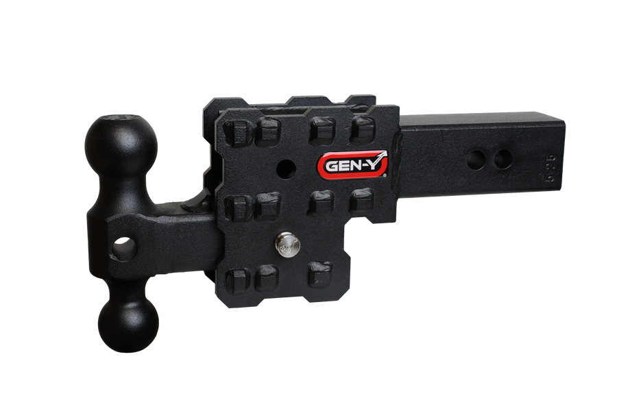 GEN-Y Hitch PHANTOM-X 2.5" Solid Shank 2.5" Drop 1.6K TW 16K Hitch & GH-051 Dual-Ball