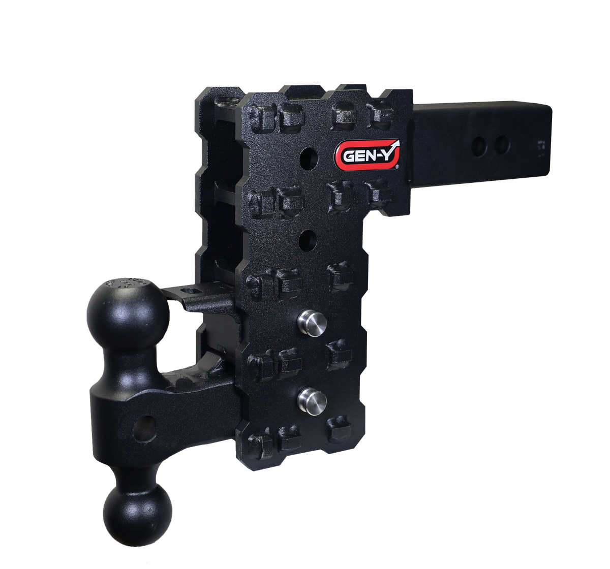 GEN-Y Hitch PHANTOM 2.5" Solid Shank 7.5" Drop 1.6K TW 16K Hitch & GH-051 Dual-Ball & GH-032 Pintle Lock