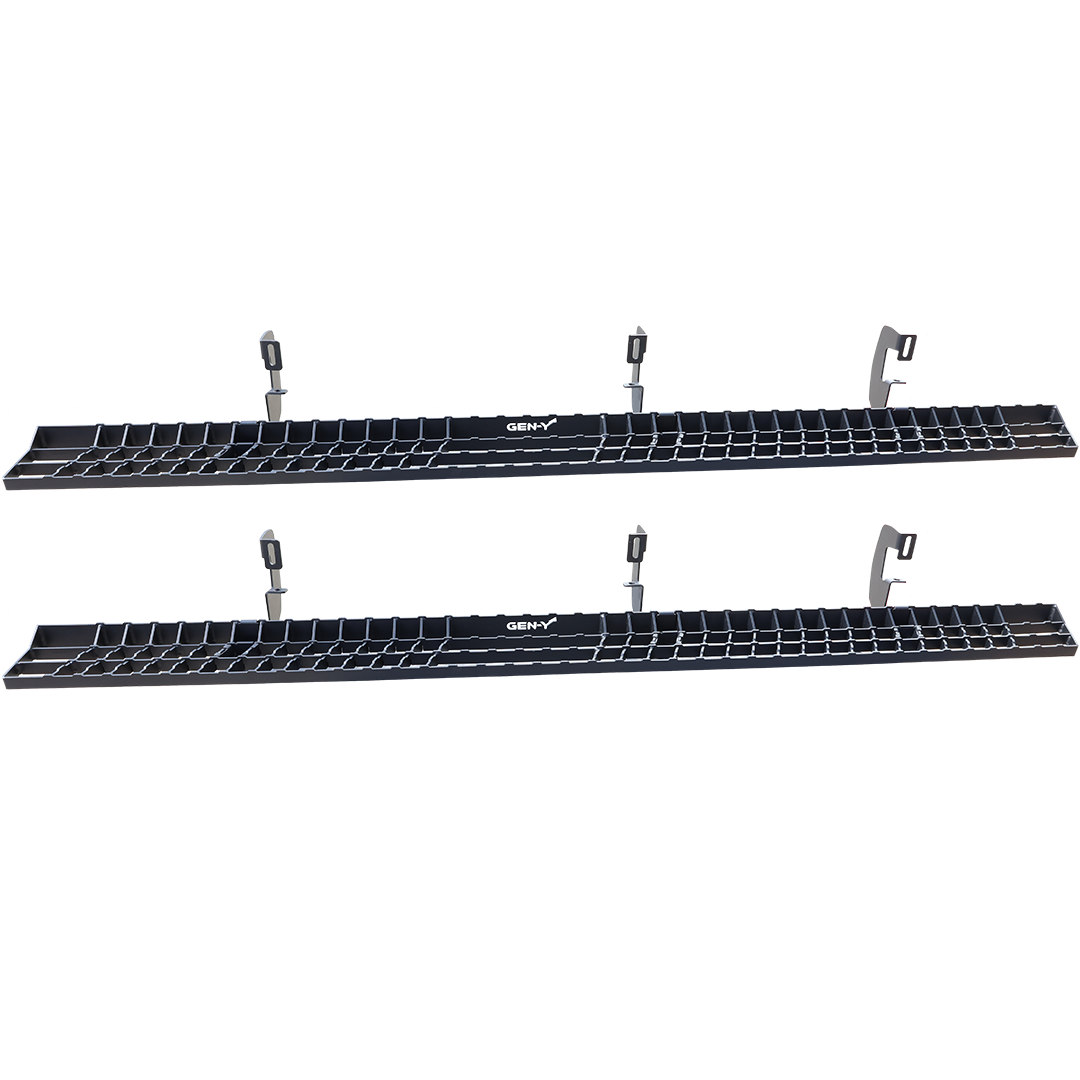 GEN-Y Hitch Running Boards - Fits GM 1500 (2019-2024) & GM 2500HD/3500HD (2020-2024) Crew Cab - RS & CS