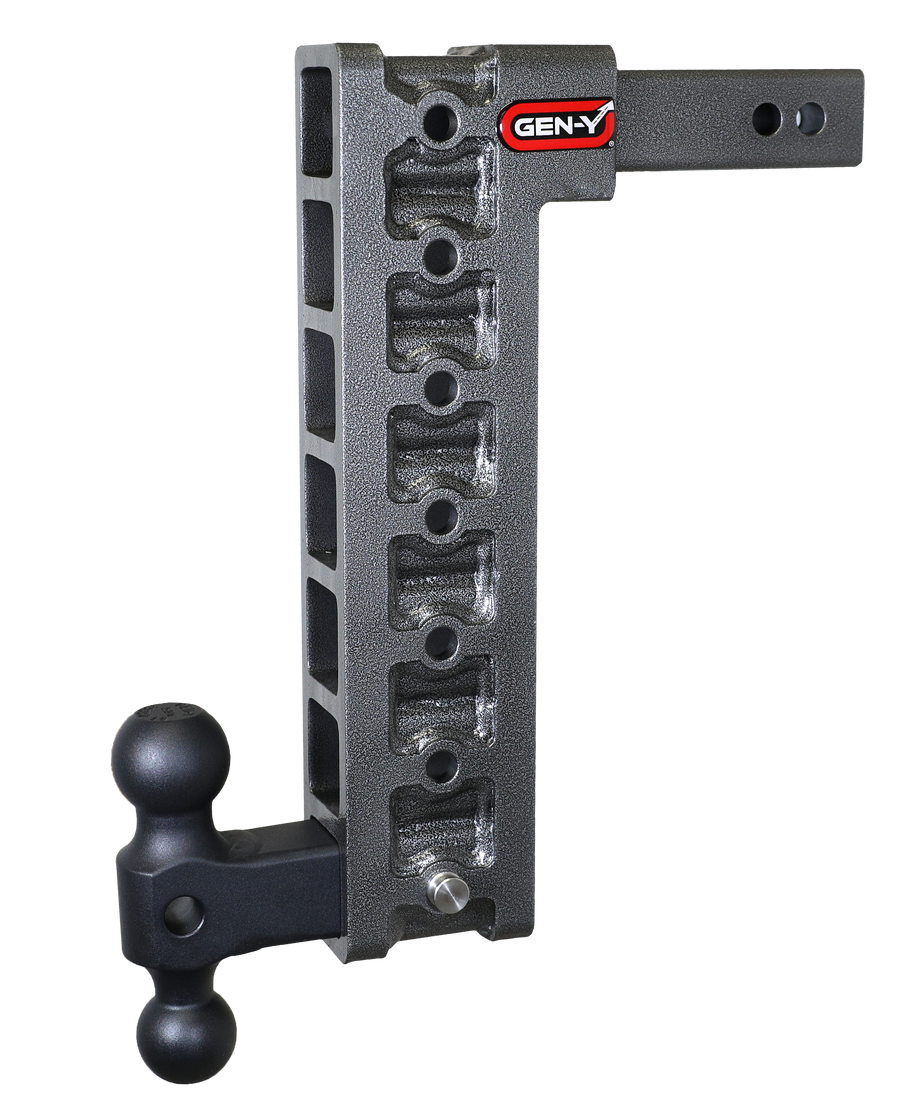 GEN-Y Hitch MEGA-DUTY 2" Shank 15" Drop 1.5K TW 10K Hitch & GH-031 Dual-Ball (Stabilizer Kit Recommended:GH-0100)