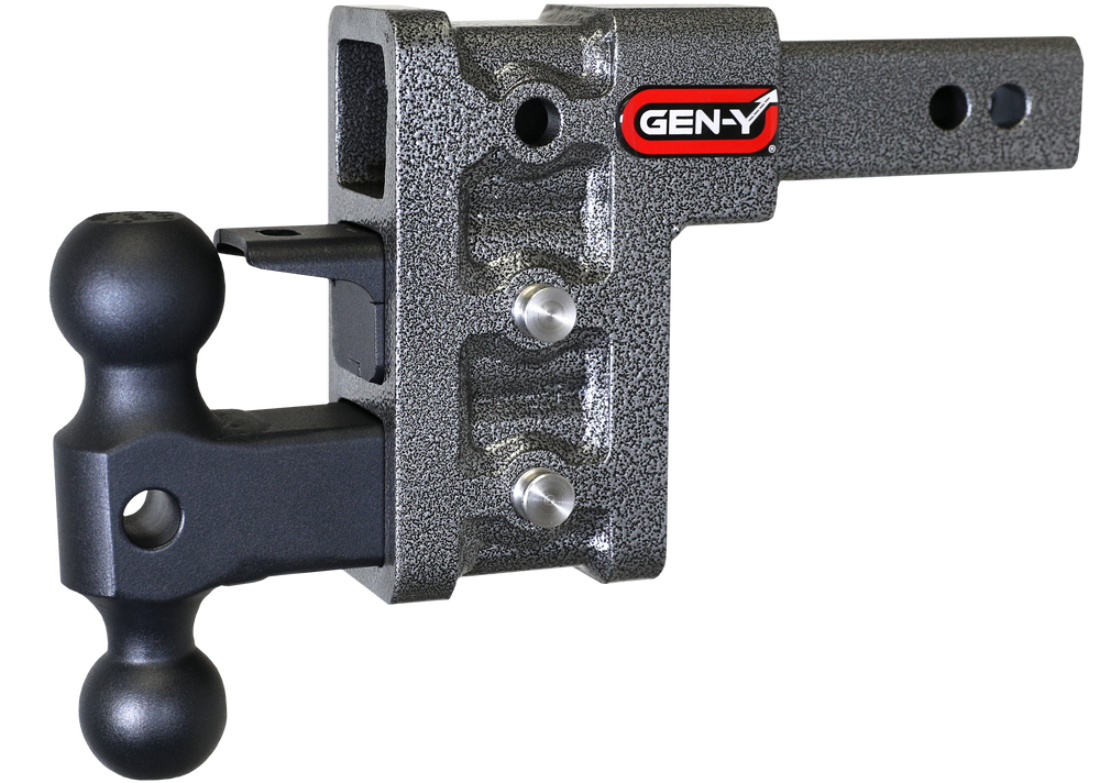 GEN-Y Hitch MEGA-DUTY 2" Shank 5" Drop 1.5K TW 10K Hitch & GH-031 Dual-Ball & GH-032 Pintle Lock