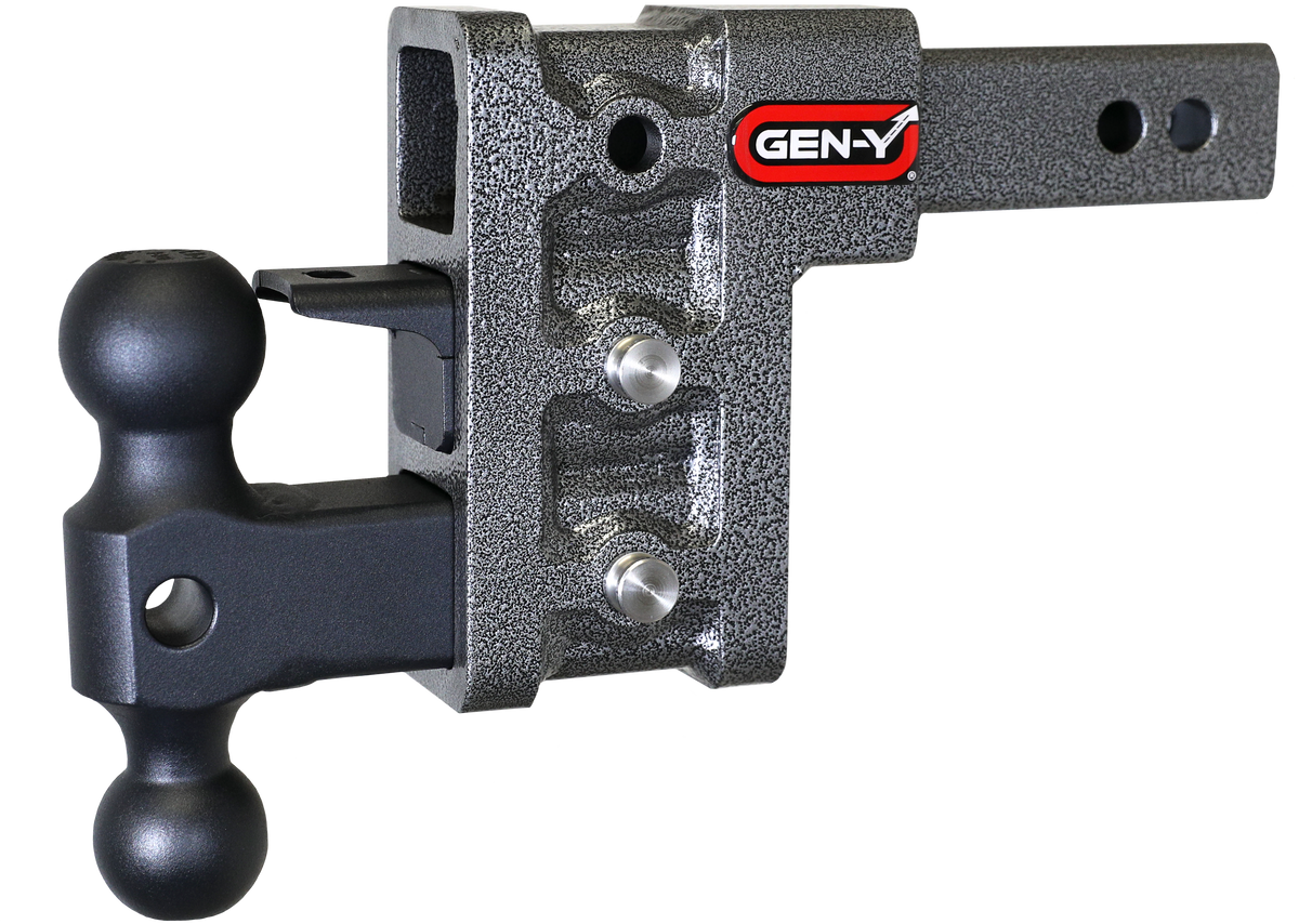 GEN-Y Hitch MEGA-DUTY 2" Shank 5" Drop 1.5K TW 10K Hitch & GH-031 Dual-Ball & GH-032 Pintle Lock