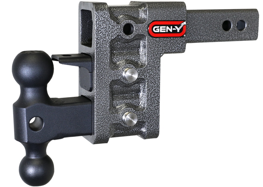 GEN-Y Hitch MEGA-DUTY 2" Shank 5" Drop 1.5K TW 10K Hitch & GH-031 Dual-Ball & GH-032 Pintle Lock