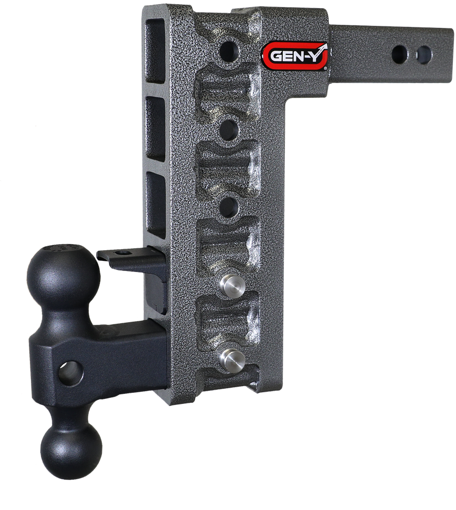 GEN-Y Hitch MEGA-DUTY 2" Shank 10" Drop 1.5K TW 10K Hitch & GH-031 Dual-Ball & GH-032 Pintle Lock