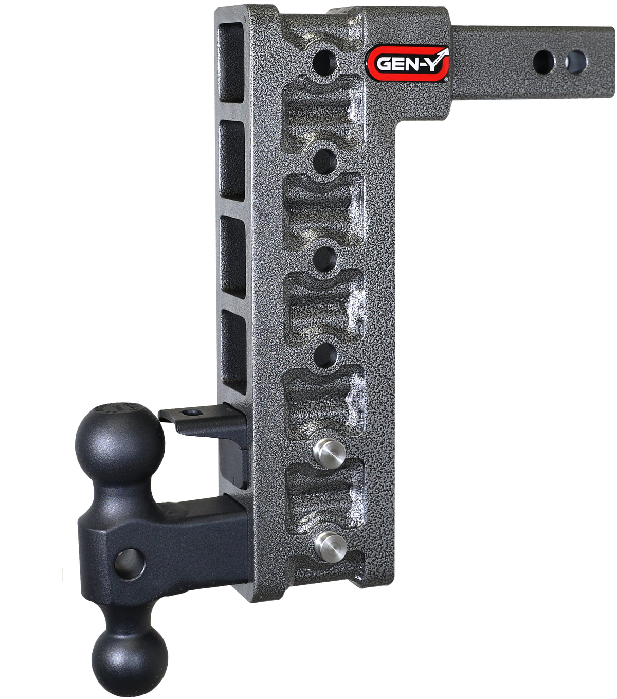 GEN-Y Hitch MEGA-DUTY 2" Shank 12.5" Drop 1.5K TW 10K Hitch & GH-031 Dual-Ball & GH-032 Pintle Lock (Stab Kit Recommended:GH-0100)