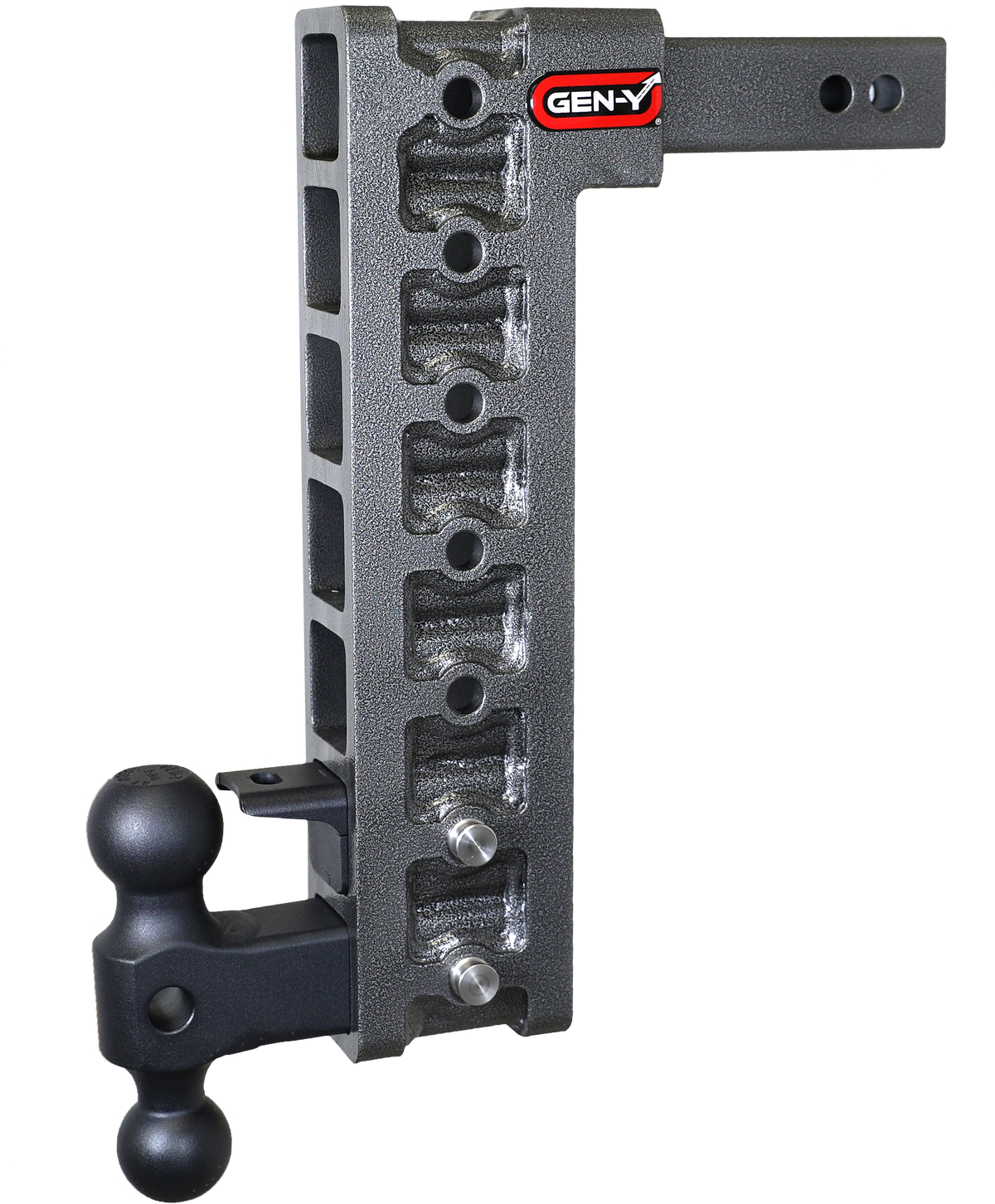 GEN-Y Hitch MEGA-DUTY 2" Shank 15" Drop 1.5K TW 10K Hitch & GH-031 Dual-Ball & GH-032 Pintle Lock (Stab Kit Recommended:GH-0100)