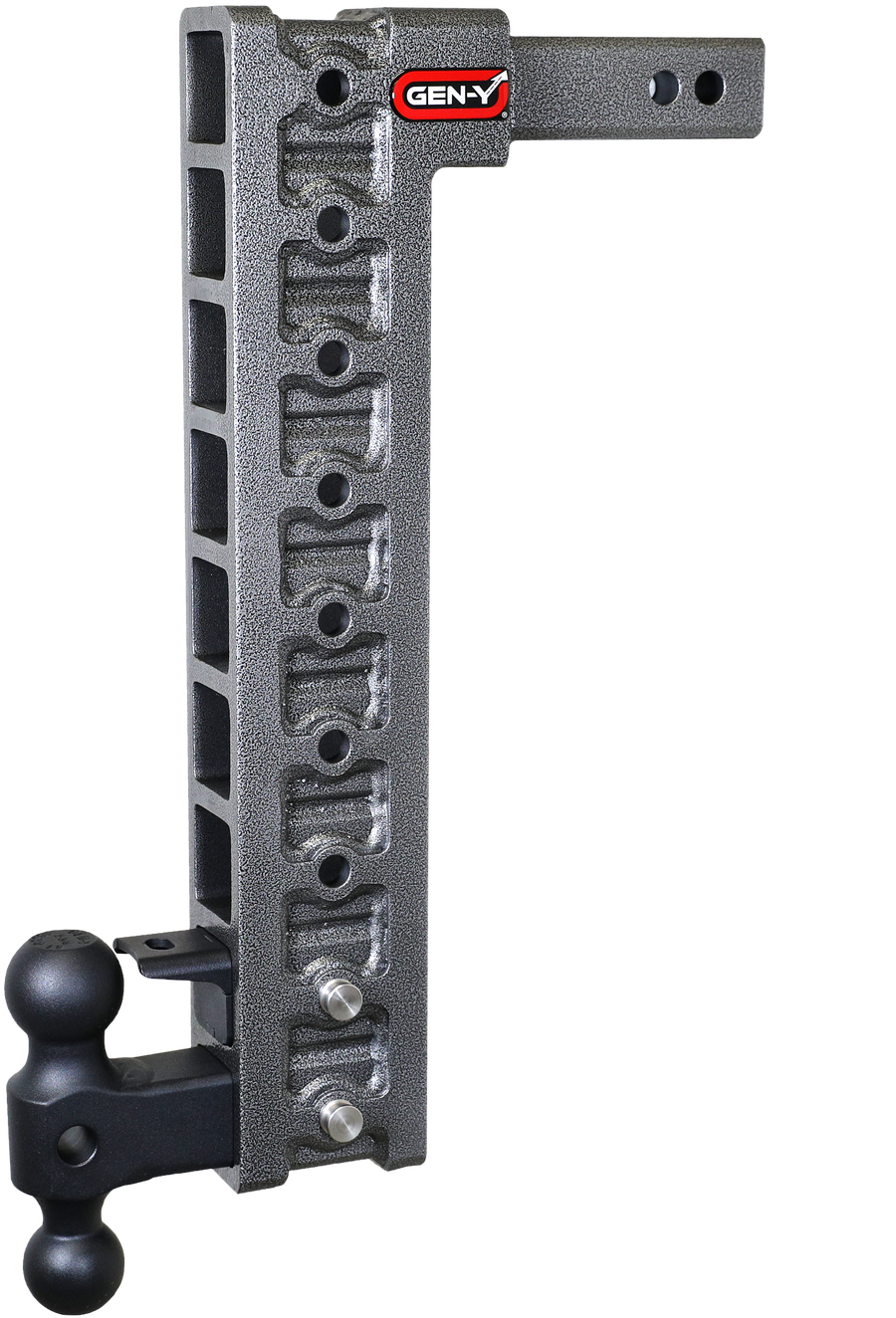 GEN-Y Hitch MEGA-DUTY 2" Shank 20" Drop 1.5K TW 10K Hitch & GH-031 Dual-Ball & GH-032 Pintle Lock & GH-0100 Stabilizer Kit
