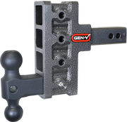 GEN-Y Hitch MEGA-DUTY 2" Offset Shank 2.5 Rise, 5" Drop 1.5K TW 10K Hitch & GH-031 Dual-Ball