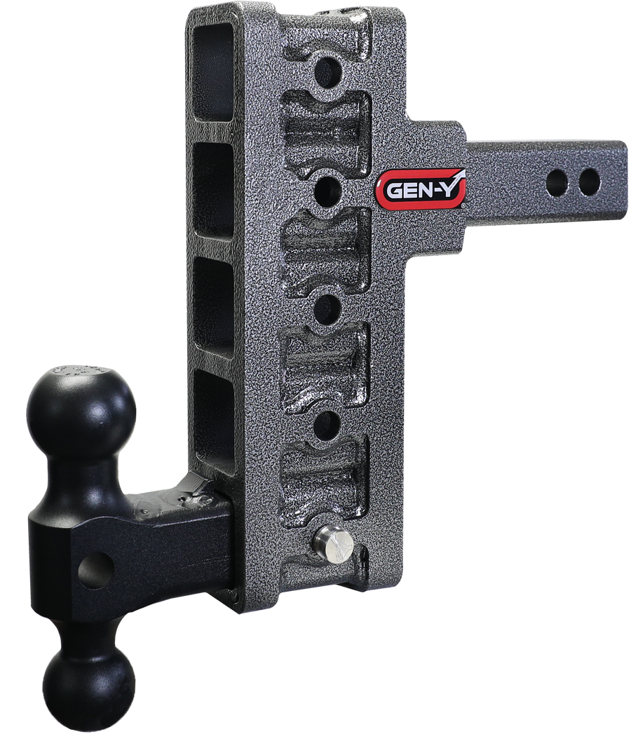 GEN-Y Hitch MEGA-DUTY 2" Offset Shank 2.5" Rise 7.5" Drop 2K TW 10K Hitch & GH-031 Dual-Ball