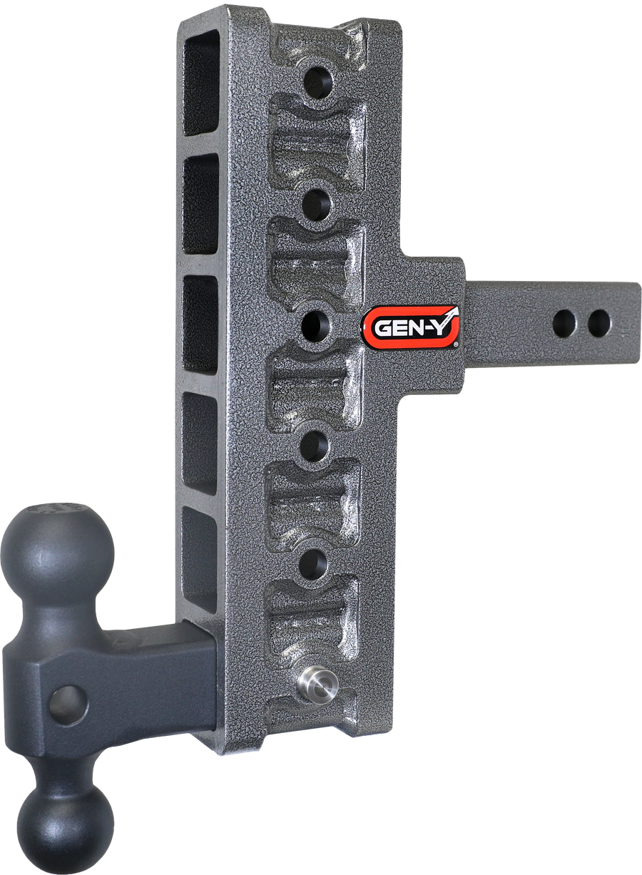 GEN-Y Hitch MEGA-DUTY 2" Offset Shank 5" Rise,7.5" Drop 1.5K TW 10K Hitch & GH-031 Dual-Ball