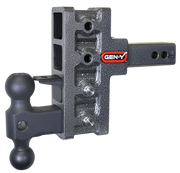 GEN-Y Hitch MEGA-DUTY 2" Offset Shank 2.5 Rise, 5" Drop 1.5K TW 10K Hitch & GH-031 Dual-Ball & GH-032 Pintle Lock