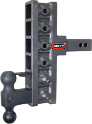 GEN-Y Hitch MEGA-DUTY 2" Offset Shank 5" Rise, 7.5" Drop 1.5K TW 10K Hitch & GH-031 Dual-Ball & GH-032 Pintle Lock
