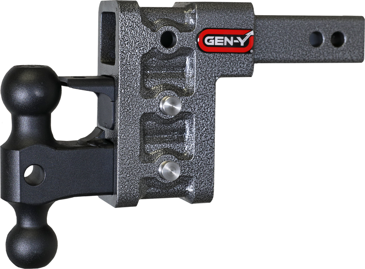 GEN-Y Hitch MEGA-DUTY 2" Shank 5" Drop 2K TW 16K Hitch & GH-051 Dual-Ball & GH-032 Pintle Lock
