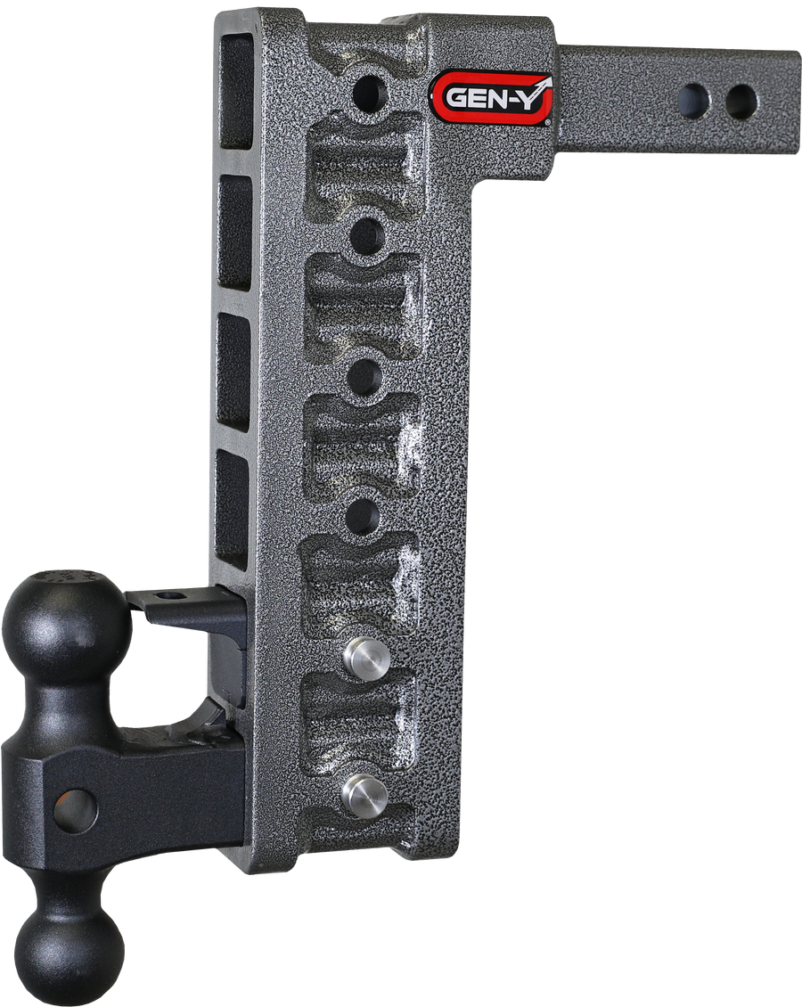GEN-Y Hitch MEGA-DUTY 2" Shank 12.5" Drop 2K TW 16K Hitch & GH-051 Dual-Ball & GH-032 Pintle Lock (Stabilizer Kit Recommended:GH-0100)