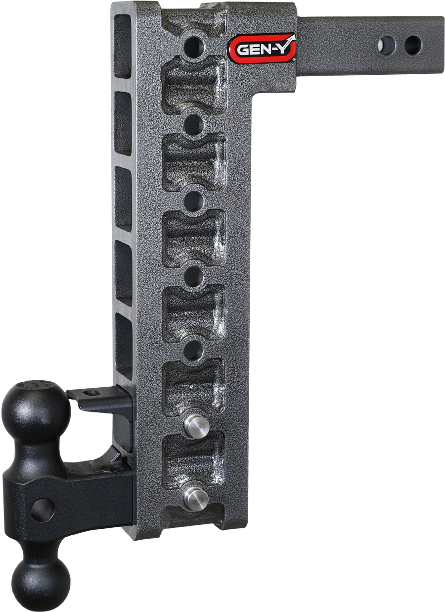 GEN-Y Hitch MEGA-DUTY 2" Shank 15" Drop 2K TW 16K Hitch & GH-051 Dual-Ball & GH-032 Pintle Lock & GH-0100 Stabilizer Kit