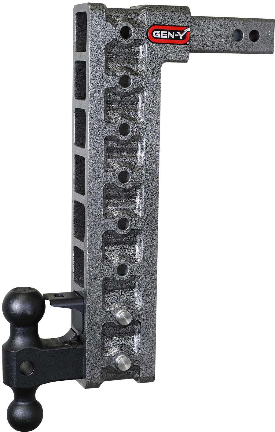 GEN-Y Hitch MEGA-DUTY 2" Shank 17.5" Drop 2K TW 16K Hitch & GH-051 Dual-Ball & GH-032 Pintle Lock & GH-0100 Stabilizer Kit