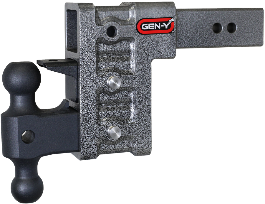 GEN-Y Hitch MEGA-DUTY 2.5" Shank 6" Drop 3K TW 21K Hitch & GH-061 Dual-Ball & GH-062 Pintle Lock