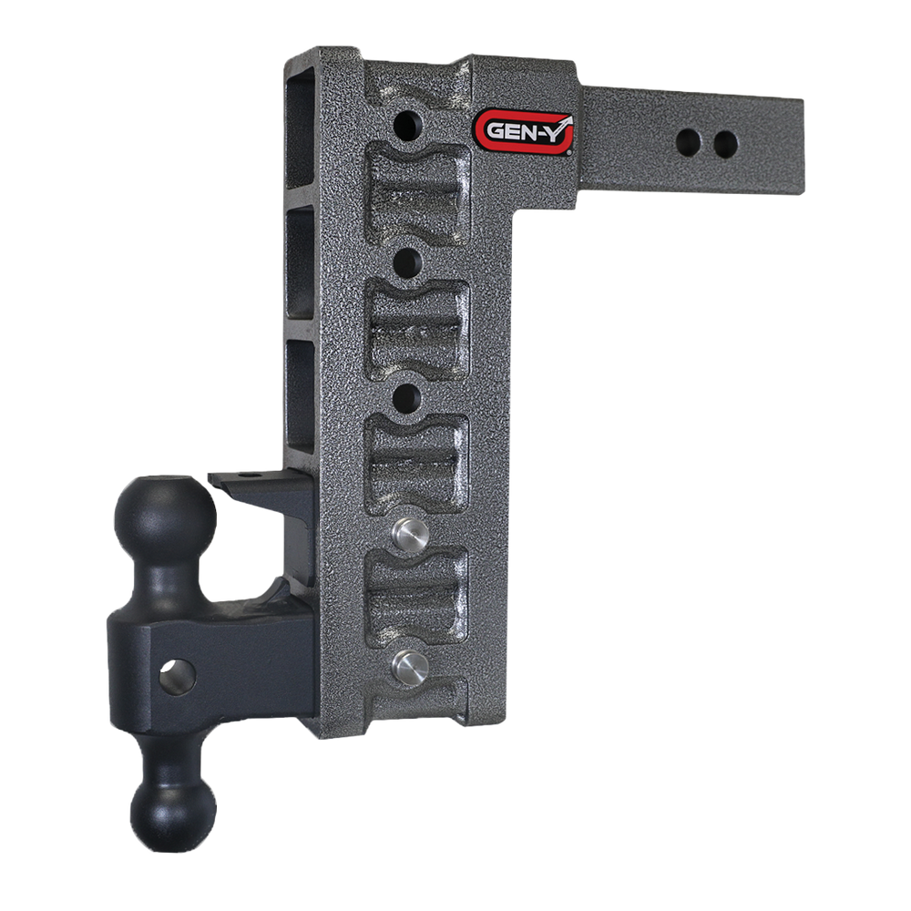 GEN-Y Hitch MEGA-DUTY 2.5" Shank 12" Drop 3K TW 21K Hitch & GH-061 Dual-Ball & GH-062 Pintle Lock