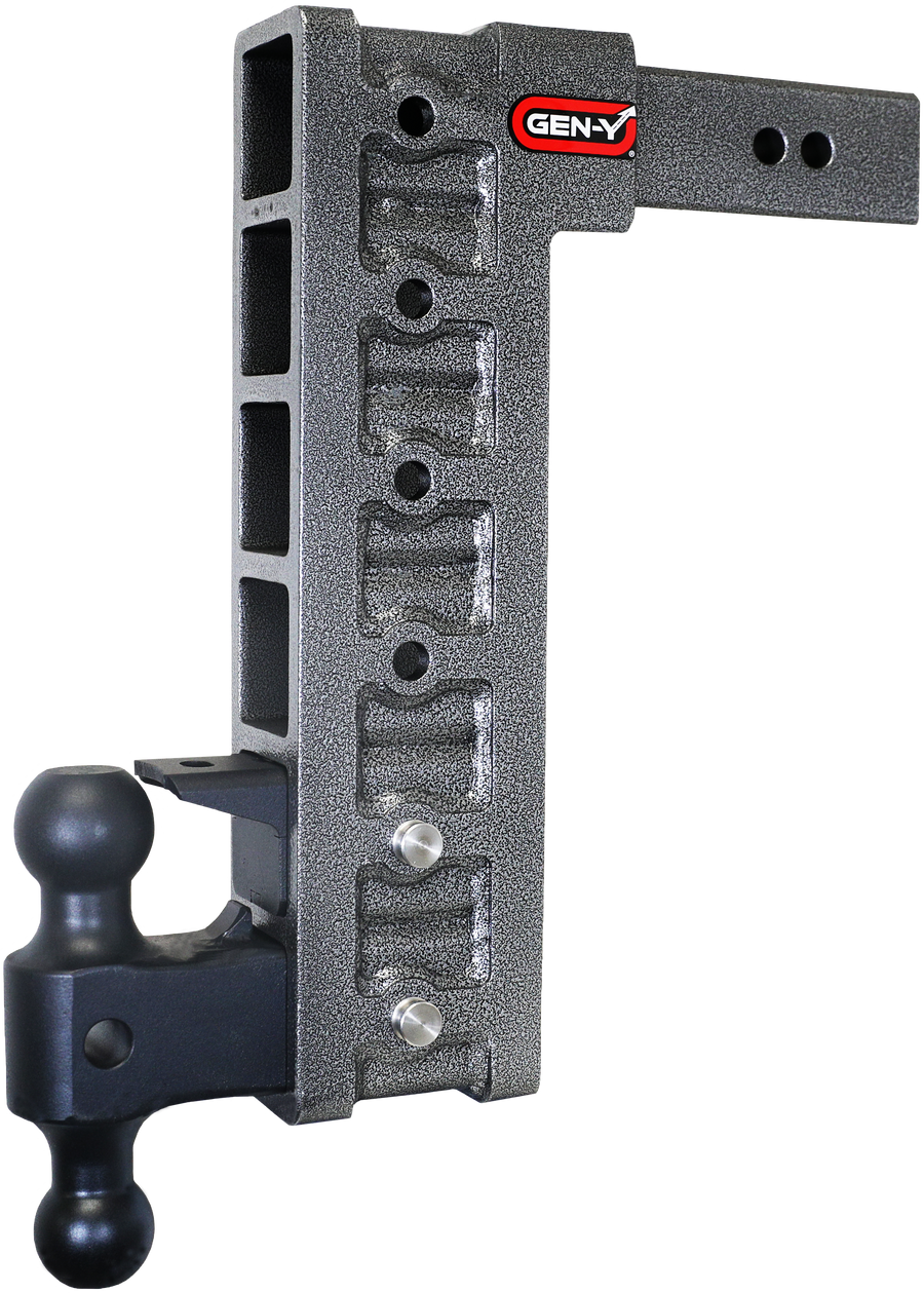 GEN-Y Hitch MEGA-DUTY 2.5" Shank 15" Drop 3K TW 21K Hitch & GH-061 Dual-Ball & GH-062 Pintle Lock & GH-0101 Stabilizer Kit