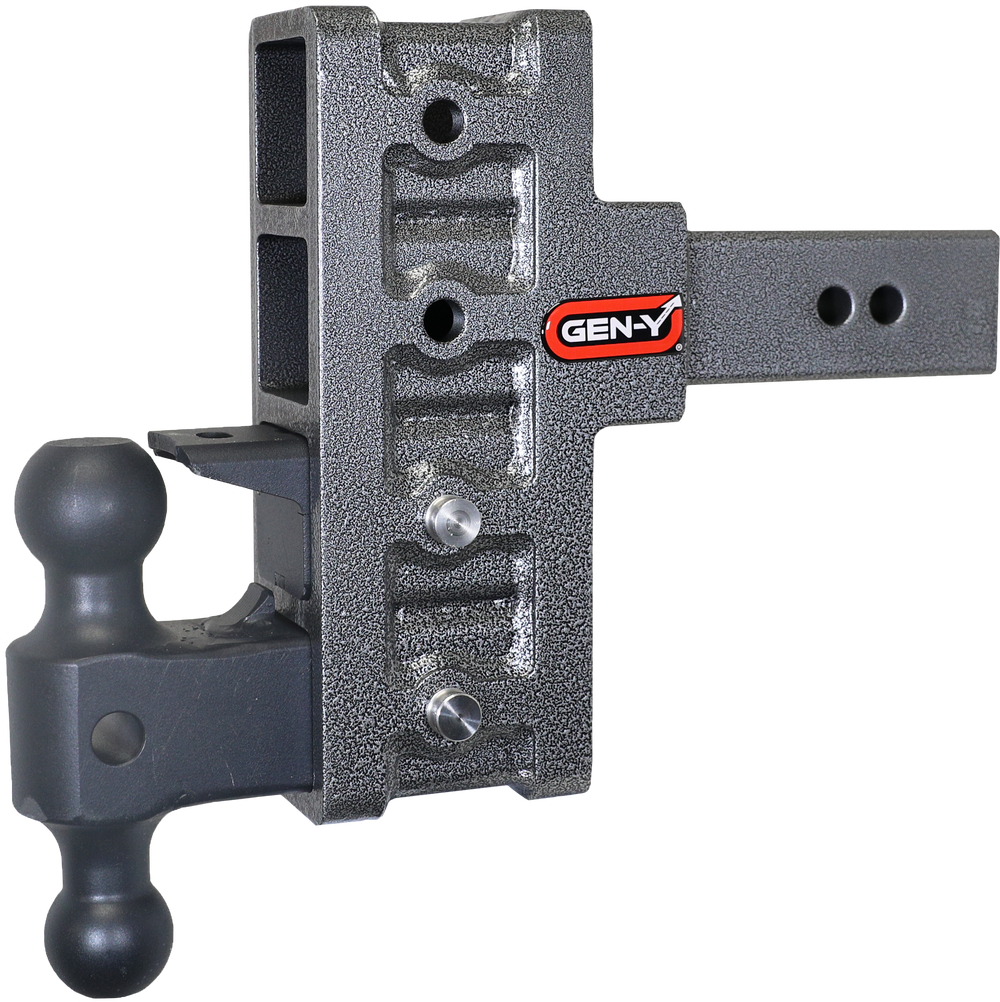 GEN-Y Hitch MEGA-DUTY 2.5" Offset Shank 3" Rise, 6" Drop 3K TW 21K Hitch & GH-061 Dual-Ball & GH-062 Pintle Lock
