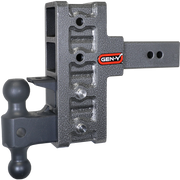 GEN-Y Hitch MEGA-DUTY 2.5" Offset Shank 3" Rise, 6" Drop 3K TW 21K Hitch & GH-061 Dual-Ball & GH-062 Pintle Lock