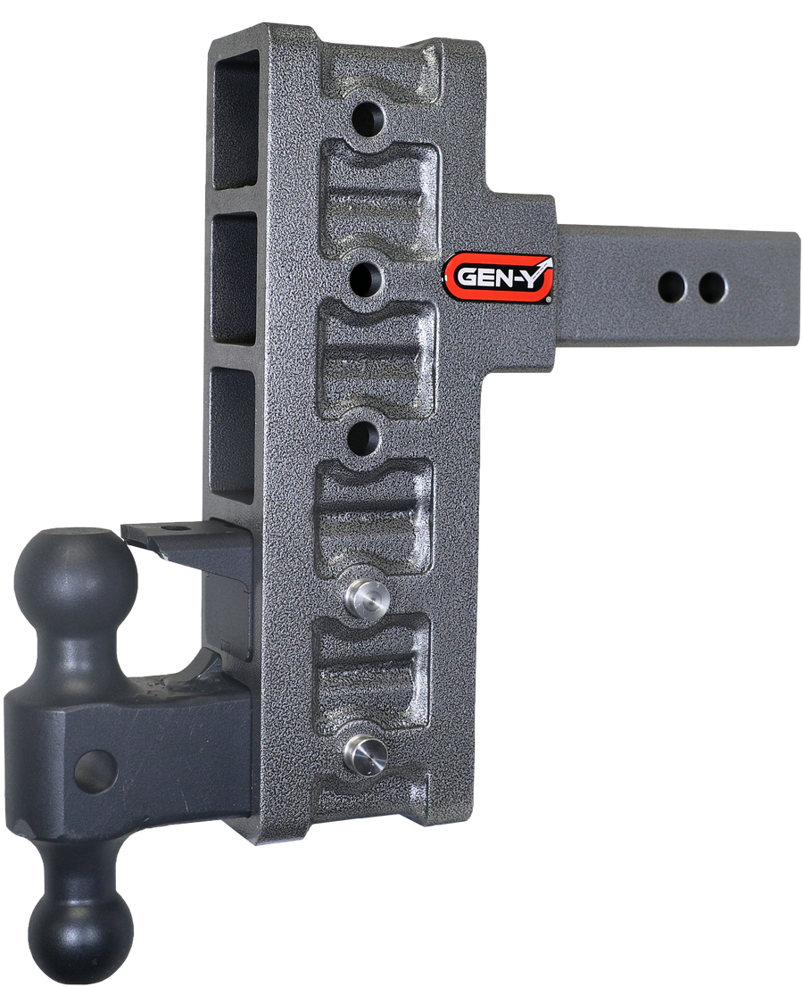 GEN-Y Hitch MEGA-DUTY 2.5" Offset Shank 3" Rise, 9" Drop 3K TW 21K Hitch & GH-061 Dual-Ball & GH-062 Pintle Lock