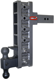 GEN-Y Hitch MEGA-DUTY 2.5" Offset Shank 3" Rise, 12" Drop 3K TW 21K Hitch & GH-061 Dual-Ball & GH-062 Pintle Lock