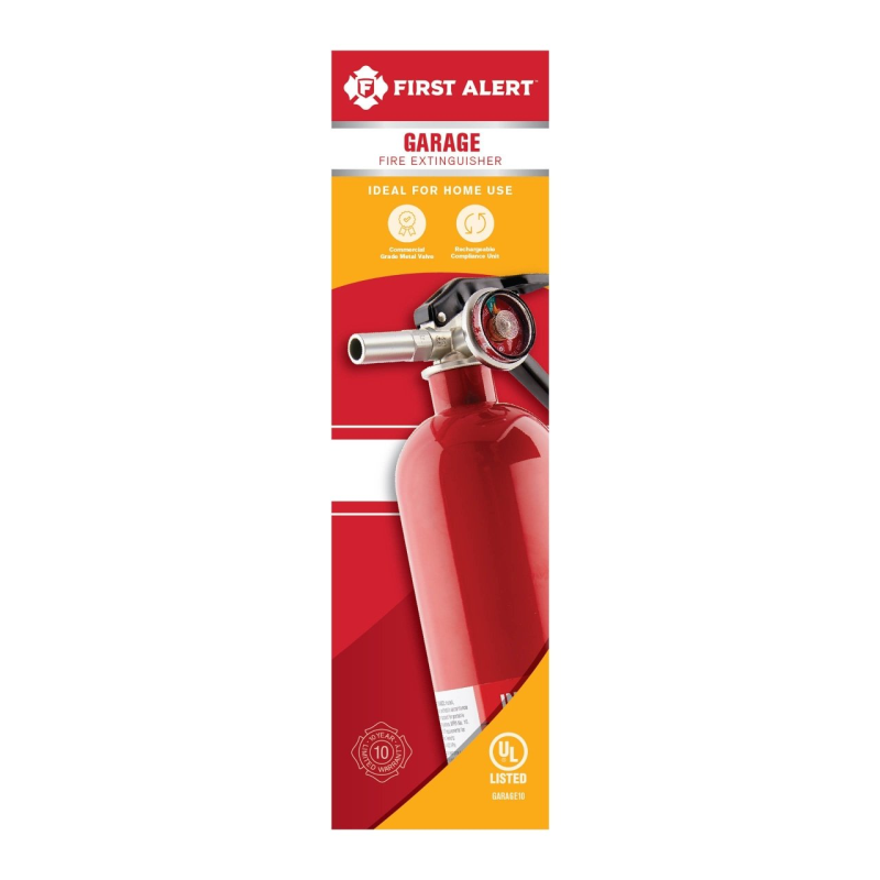 First Alert Garage Fire Extinguisher UL Rated 10-B:C FE10GR (GARAGE10)