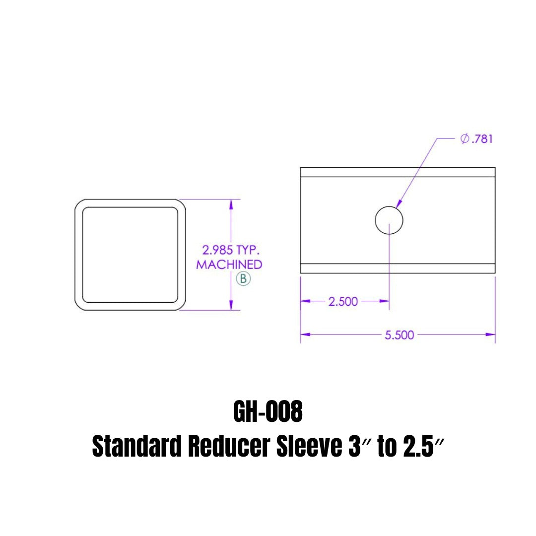 GEN-Y Hitch Standard Reducer Sleeve 3" to 2.5"