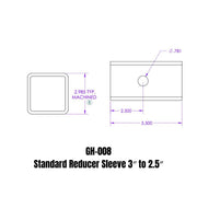 GEN-Y Hitch Standard Reducer Sleeve 3" to 2.5"