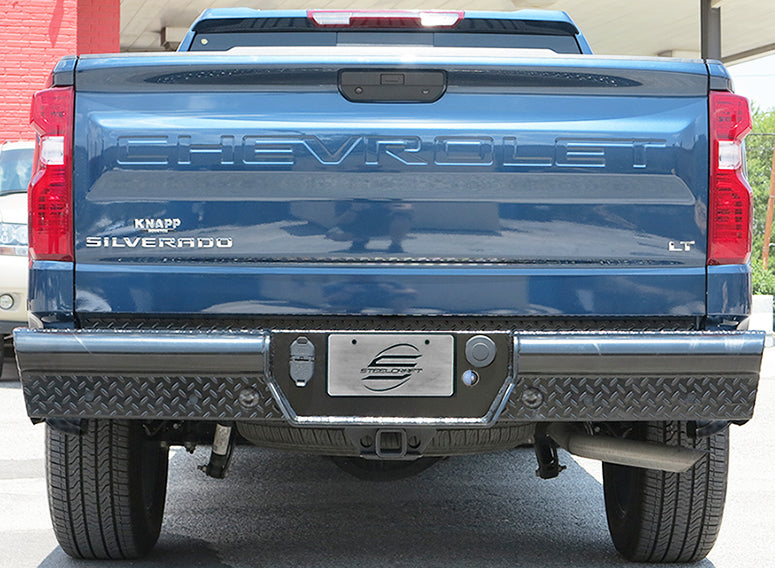 Steelcraft HD Rear Bumper Replacements - Black - 2019-2025 Chevy Silverado/GMC Sierra 1500 / 2020-2025 Silverado/Sierra 2500/3500 (HD20490)
