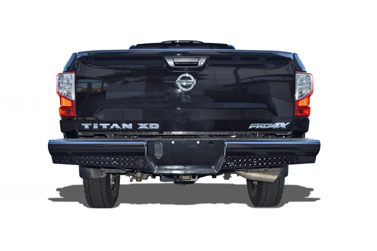 Steelcraft HD Rear Bumper Replacements - Black - 2016-2024 Nissan Titan XD / 2017-2024 Nissan Titan (HD24080)